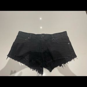 Black TNA jean shorts